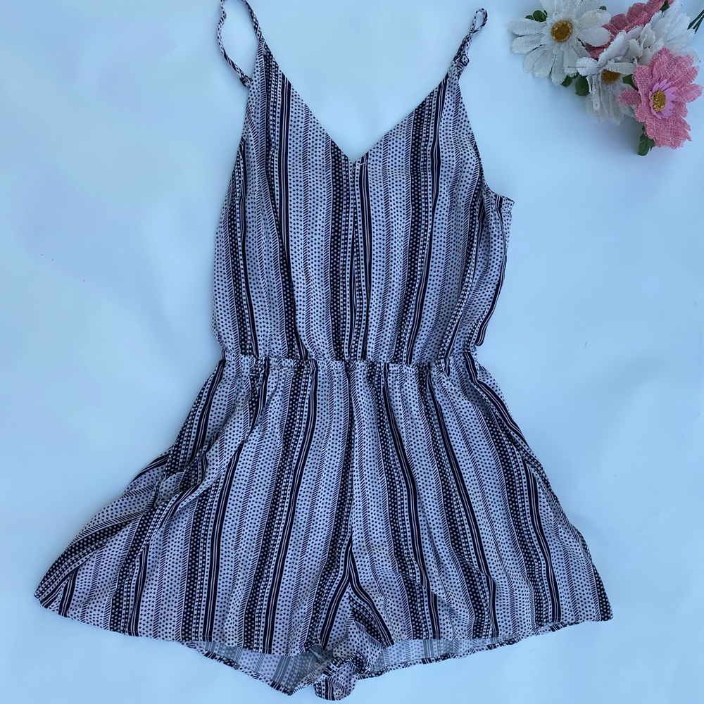 Black and white romper